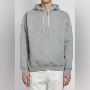 NEW Nike Solo Swoosh Men's Small Fleece Hoodie - Gray (CV0552-063)